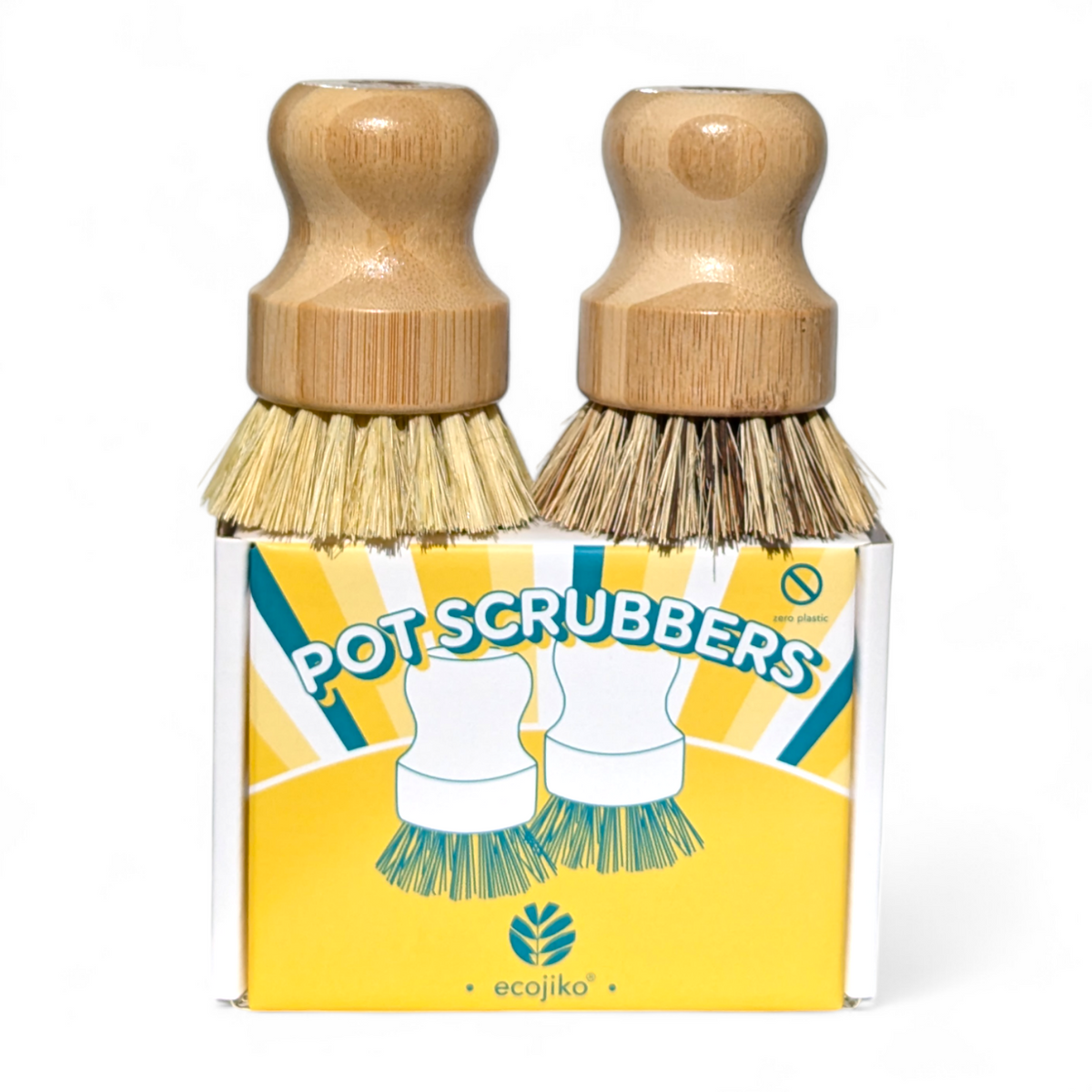 ecojiko Bamboo Scrubbing Brushes (Set of 2)