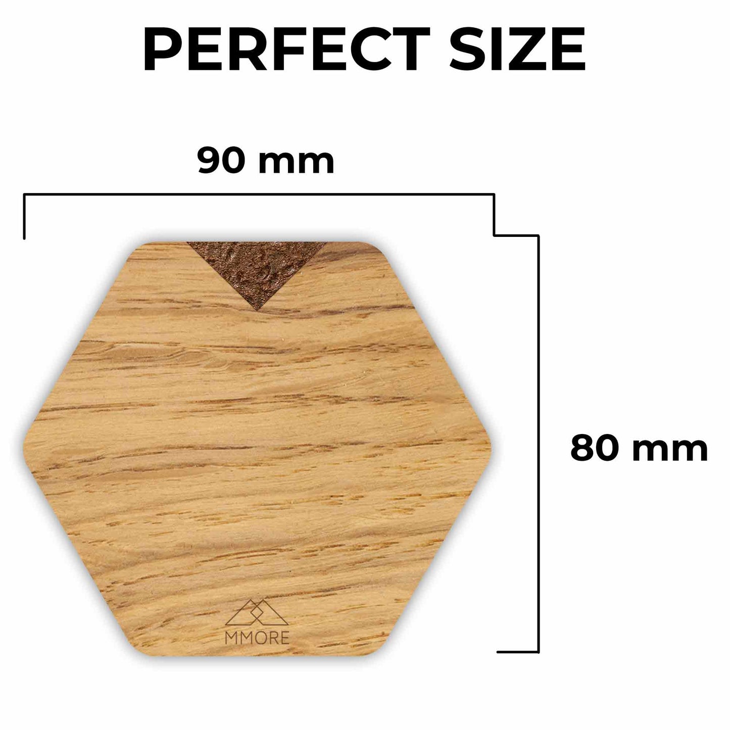 Oak Wooden Coasters / Set of 4 coasters