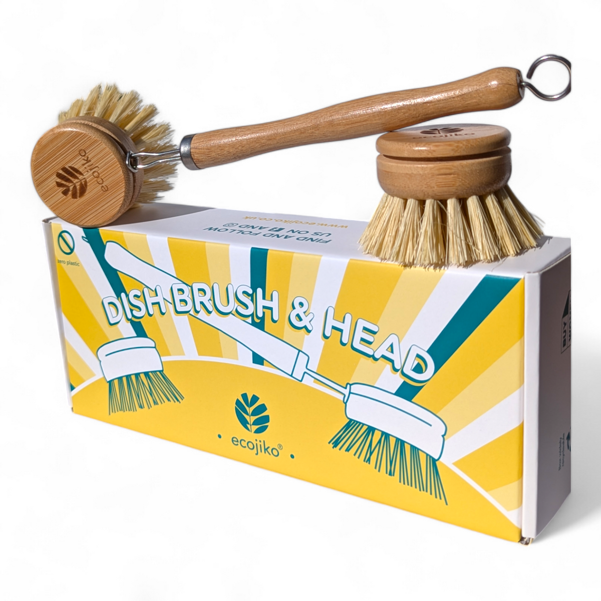 ecojiko Long-Handled Bamboo Dish Brush