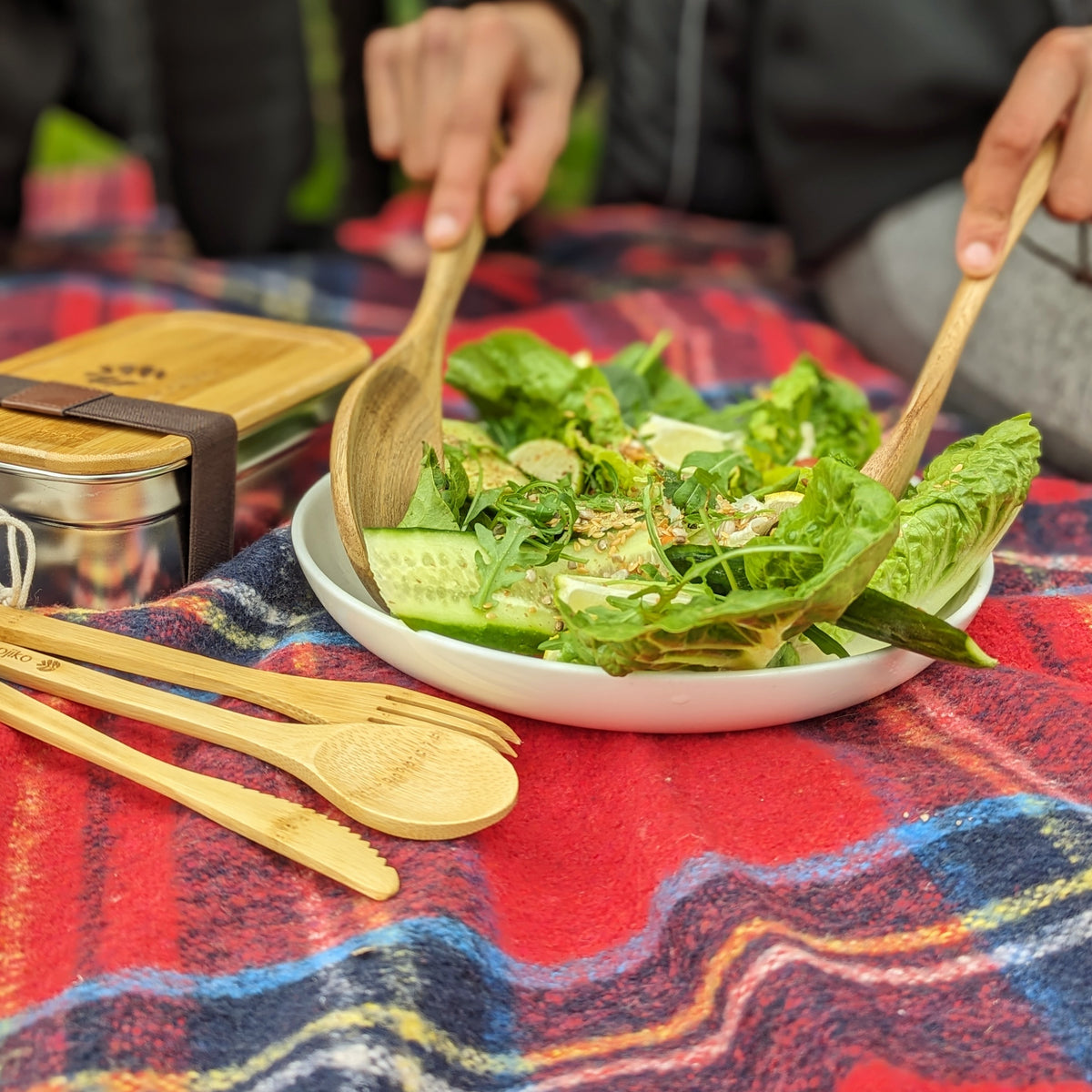 ecojiko Acacia Wood Salad Servers